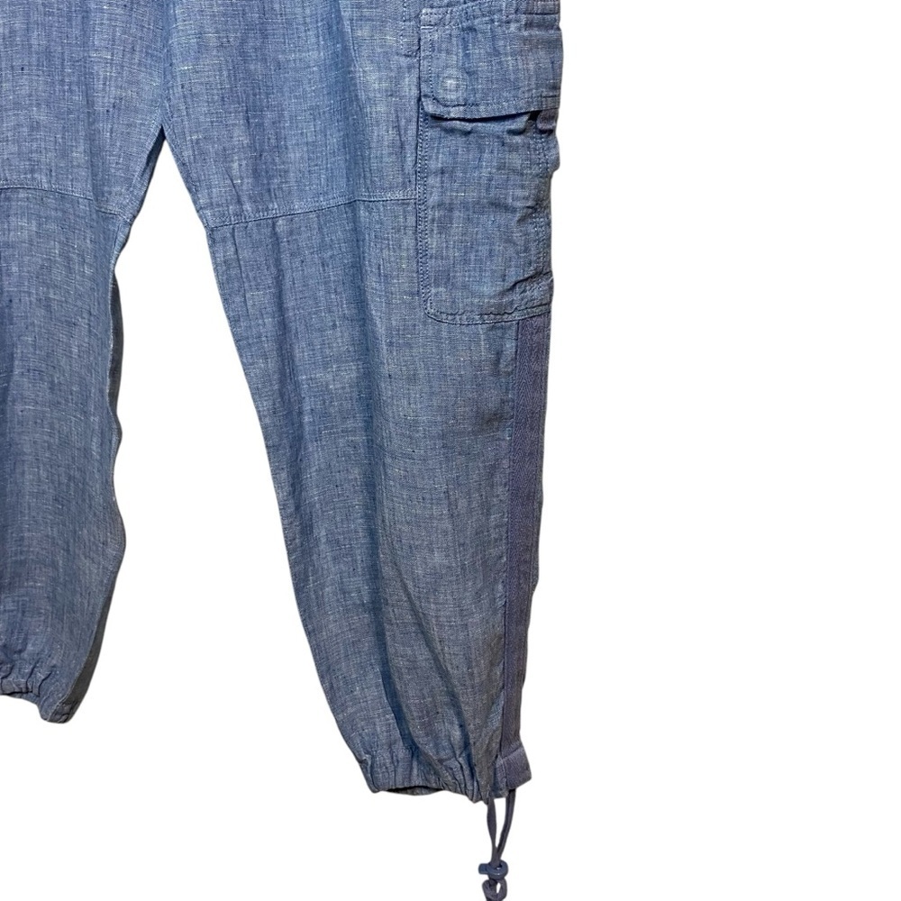 Anthrapologie - Sanctuary - Denim Blue Linen Cargo Crop Pant - 32 China - Picture 7 of 10